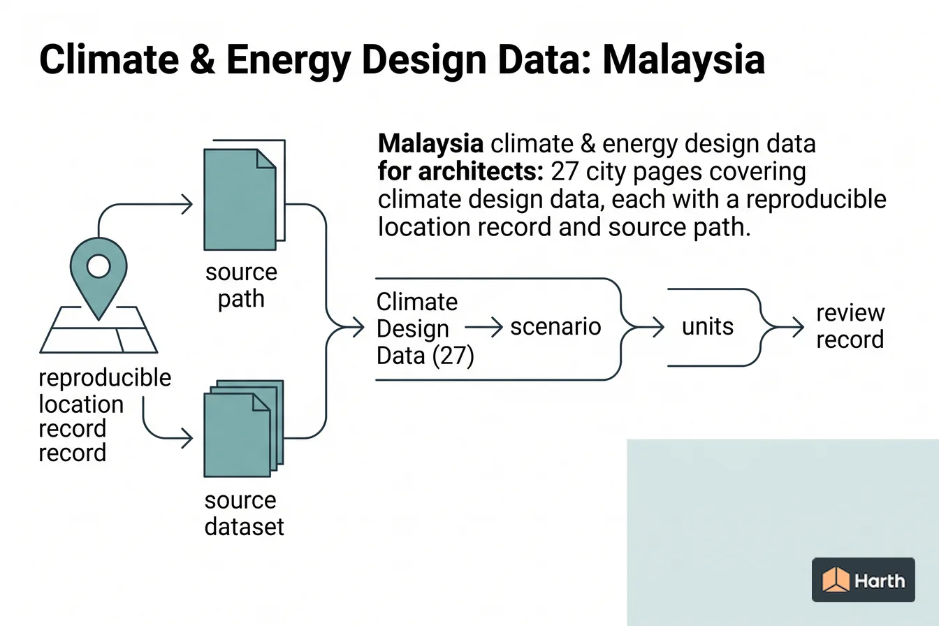 Climate-data selection and QA diagram: Climate & Energy Design Data: Malaysia