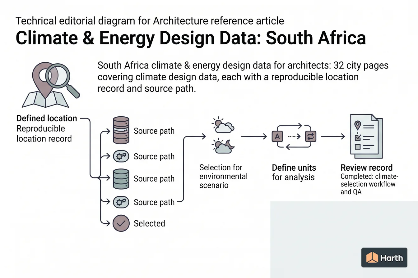 Climate-data selection and QA diagram: Climate & Energy Design Data: South Africa