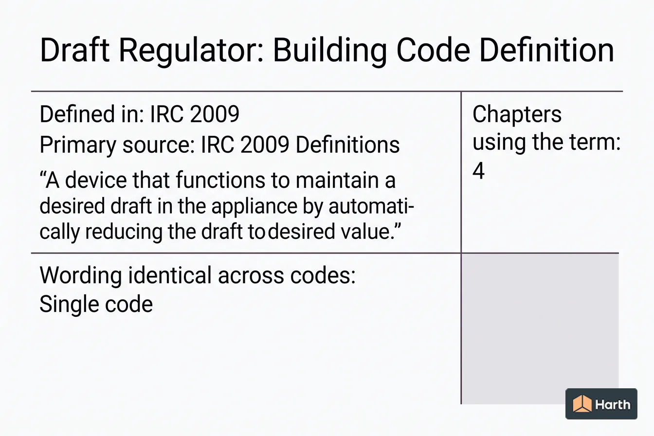 Labeled code-term definition diagram: Draft Regulator: Building Code Definition